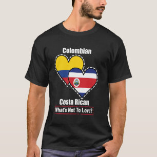 Kolumbianisch Costa Rican Herz Flaggen Was gibt es T-Shirt
