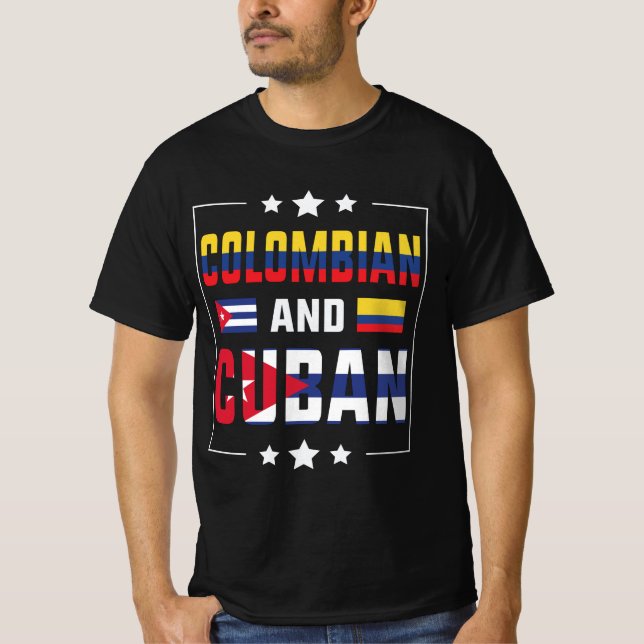 kolumbianisch und kubanisch Halb kolumbianisch und T-Shirt (Vorderseite)