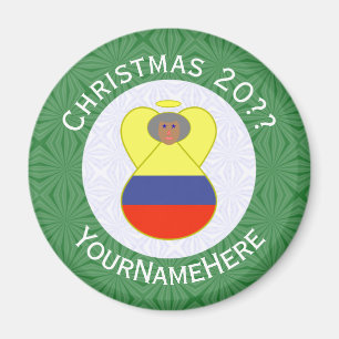 Kolumbianische Abuelita-Engel für Weihnachten Magnet