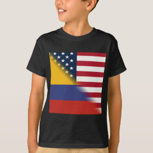 kolumbianische amerikanische Flagge Hälfte Kolum T-Shirt