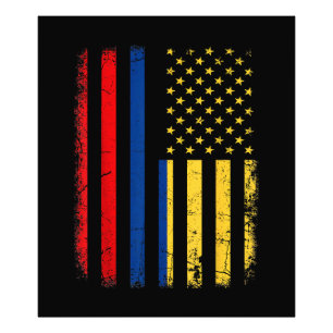 Kolumbianische amerikanische Flagge Kolumbianische Fotodruck