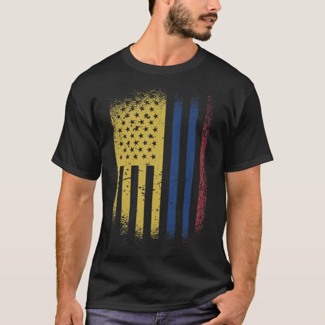 Kolumbianische amerikanische Flagge USA Kolumbien  T-Shirt (Vorderseite)
