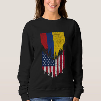 Kolumbianische amerikanische Flaggen gepeitscht To Sweatshirt