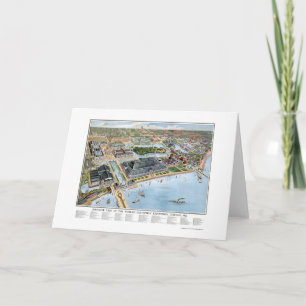 Kolumbianische Ausstellung Chicagos, panoramische Karte