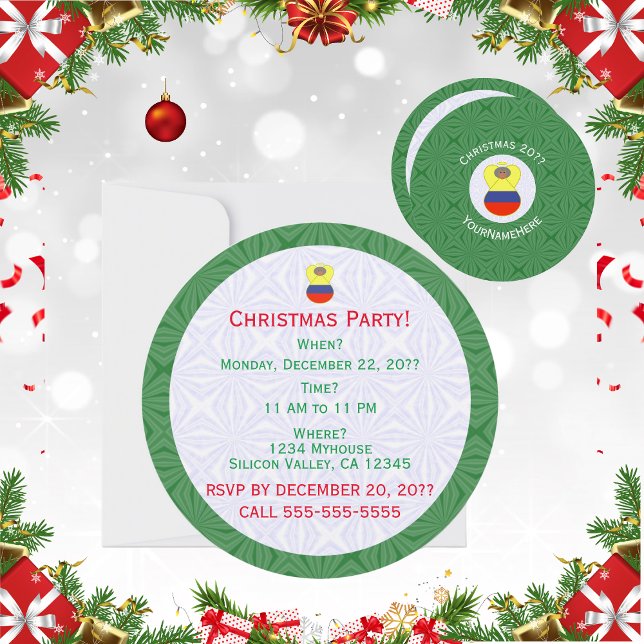 Kolumbianische Flagge Abuela Angel Weihnachten Per Einladung (Von Creator hochgeladen)