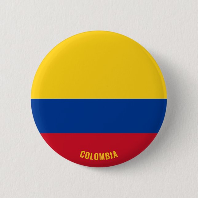 Kolumbianische Flagge Charming Patriotic Button (Vorderseite)