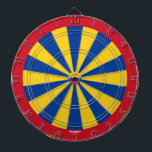 Kolumbianische Flagge farbenfroher Patriotic Dart  Dartscheibe<br><div class="desc">Kolumbien Flag Colorful Patriotic Dart Board in den Farben der kolumbianischen Flagge. Dartboard ist in den zwanzig Scheiben, die von der runden Kontur umgeben sind, bedeckt, alle in den Farben der Nationalflagge gestrichen. Die kleine Repräsentation der Nationalflagge ist sehr subtil in der Mitte des Boards integriert. Das Design wird durch...</div>