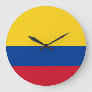 kolumbianische Flagge Große Wanduhr