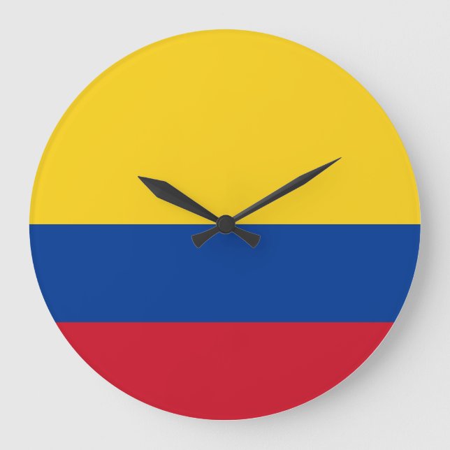 kolumbianische Flagge Große Wanduhr (Vorderseite)