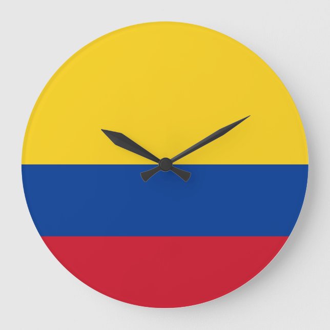kolumbianische Flagge Große Wanduhr (Vorderseite)