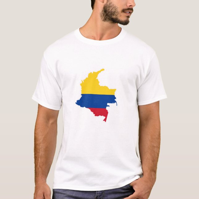 kolumbianische Flagge, kolumbianische Karte, Mapa, T-Shirt (Vorderseite)