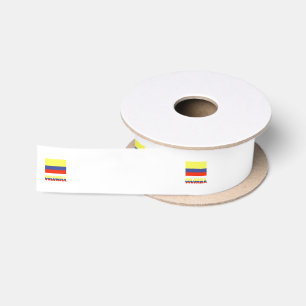 Kolumbianische Flagge mit dem Wort KOLUMBIEN Satinband