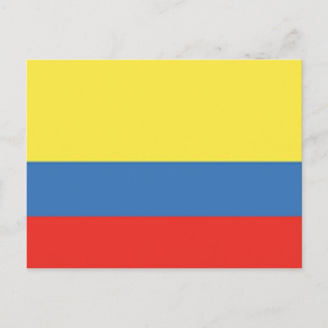 kolumbianische Flagge Postkarte (Vorderseite)