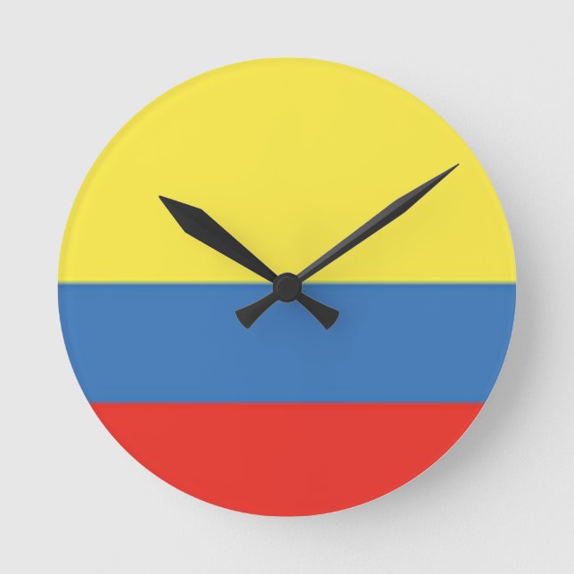 kolumbianische Flagge Runde Wanduhr (Vorderseite)