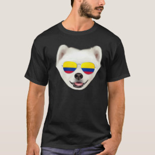 Kolumbianische Flagge Samojede Hund Kolumbien Tasc T-Shirt