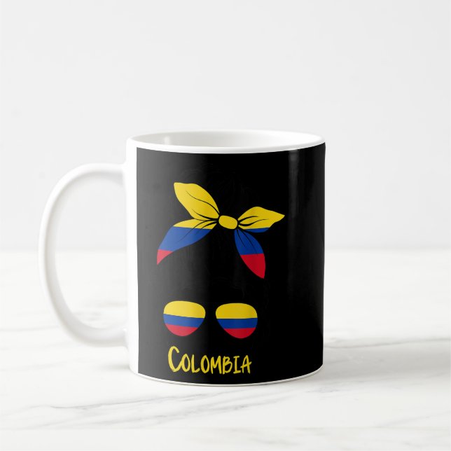 Kolumbianische Girl Mujer Kolombia Kaffeetasse (Links)