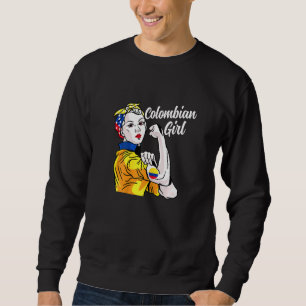 kolumbianische Mädchenflagge Kulturerbe Kolumbiens Sweatshirt