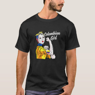 kolumbianische Mädchenflagge Kulturerbe Kolumbiens T-Shirt