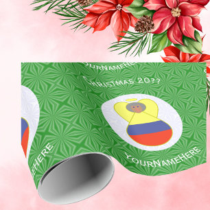 Kolumbianische Oma Engel für Weihnachten Geschenkpapier