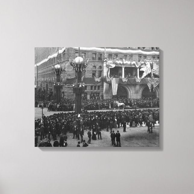 Kolumbianische Parade am Lake Front Chicago Leinwanddruck (Vorderseite)