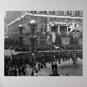 Kolumbianische Parade, die auf See-Front Chicago Poster