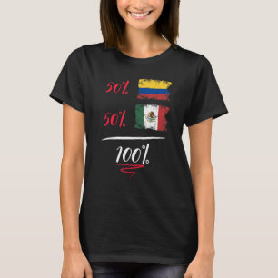 kolumbianische und mexikanische Heritage Flag Prix T-Shirt