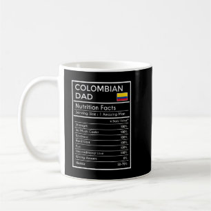 Kolumbianische Vater-Geschenk - Funny Nutrition Fa Kaffeetasse