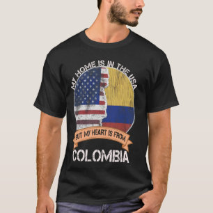Kolumbianischer amerikanischer Patriot Herz ist au T-Shirt