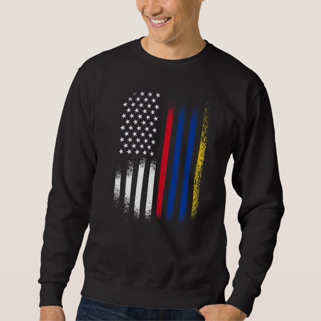 Kolumbianischer amerikanischer spanischer Monat de Sweatshirt (Vorderseite)