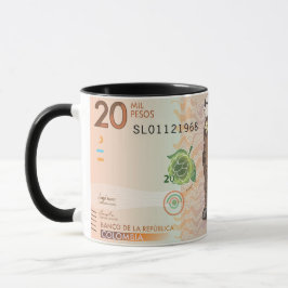 Kolumbianischer Cartoon Kaffee Tasse 20.000 Pesos