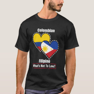 Kolumbianischer Filipino-Herzflaggen Was gibt es n T-Shirt