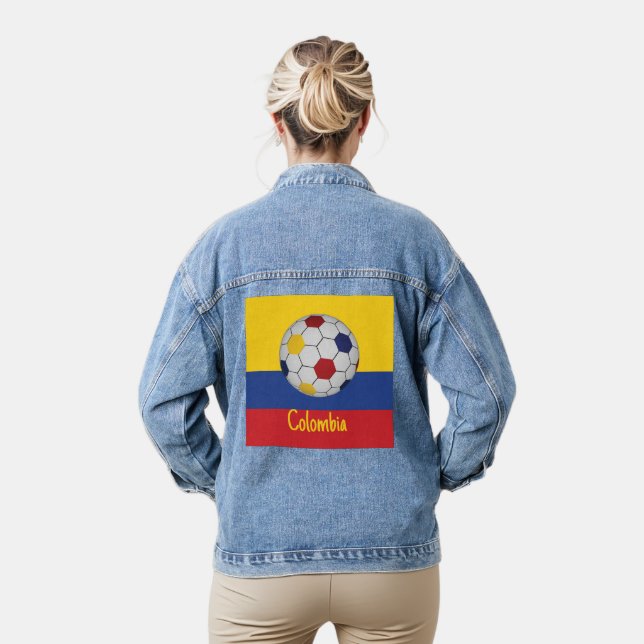 Kolumbianischer Fußball Jeansjacke (Modell)