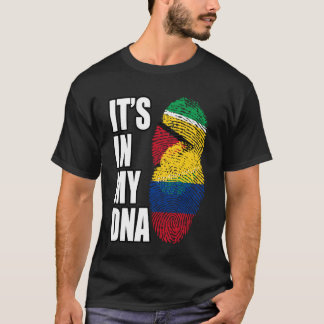 Kolumbianischer und Guyanischer Mix DNA Flagge Erb T-Shirt