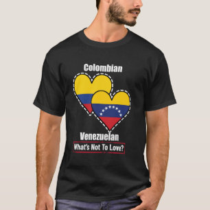 Kolumbianischer Venezolanischer Herzflaggen Was gi T-Shirt