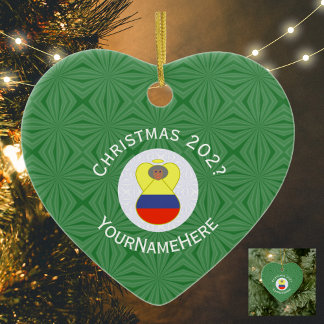 Kolumbianischer Weihnachtsengel Abuela Name Jahr H Keramik Ornament