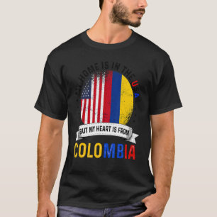 Kolumbianisches amerikanisches Patriot Herz kommt T-Shirt
