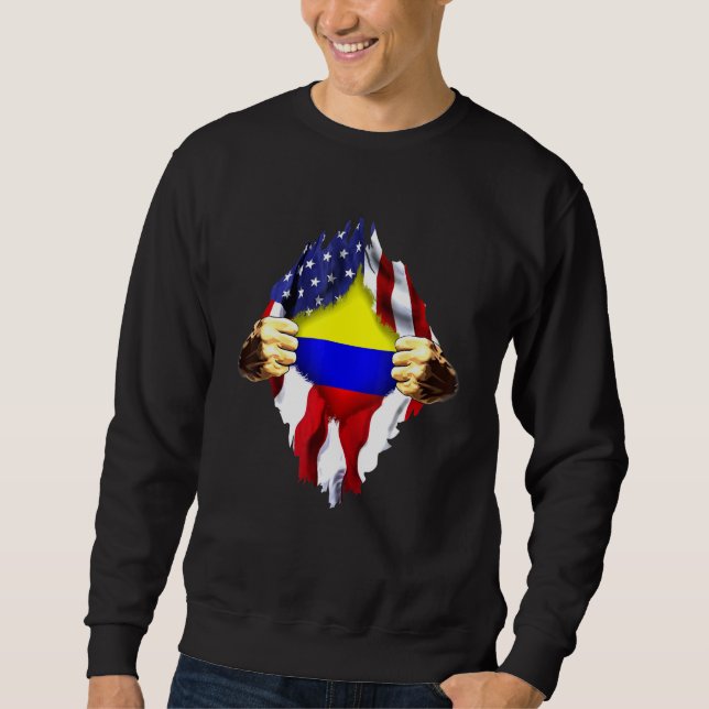 Kolumbianisches Blut in Kolumbien - Amerikanische  Sweatshirt (Vorderseite)
