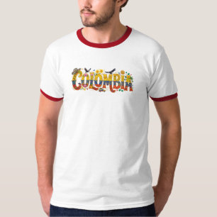 Kolumbianisches Erbe Lebendige Tropische Kultur, K T-Shirt
