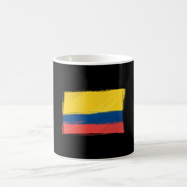 kolumbianisches Flaggenretro Kaffeetasse (Mittel)