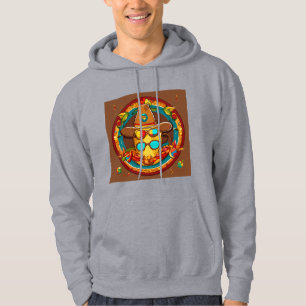 Kolumbianisches Kaffee-Erbe: Farbige Cartoon-Gesta Hoodie