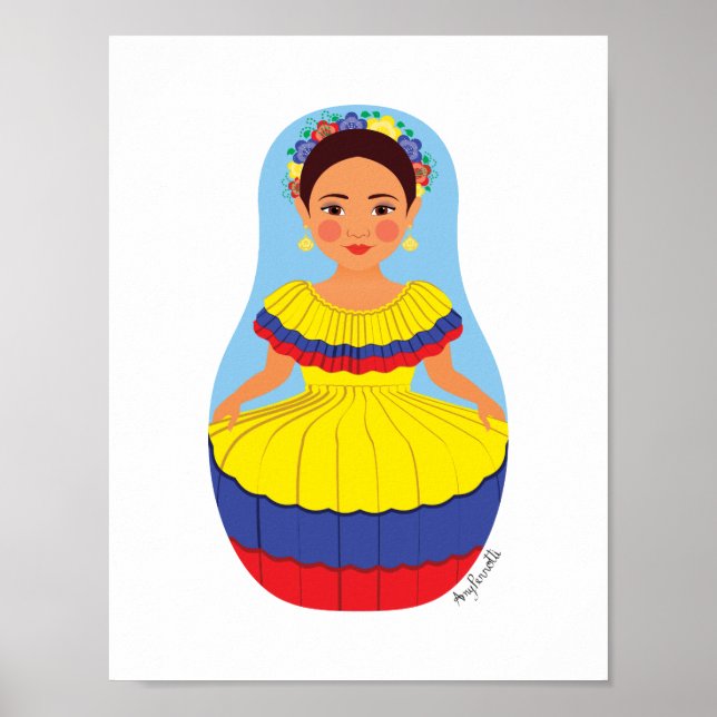 Kolumbianisches Matryoshka-Poster Poster (Vorne)