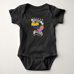 Kolumbien American Heart Flags Kolumbien Amerika Baby Strampler