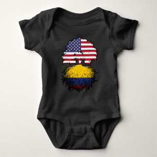 Kolumbien - Amerikanische Tree Roots Flag Baby Strampler