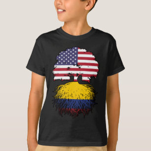 Kolumbien - Amerikanische Tree Roots Flag T-Shirt