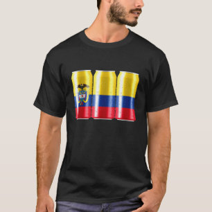 Kolumbien-Bierflagge in einer Dose - Patriotische T-Shirt