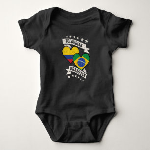 Kolumbien brasilianische Herzflags Kolumbien Brasi Baby Strampler
