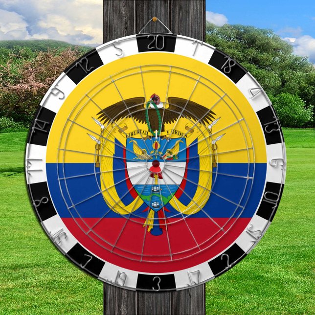 Kolumbien Dartboard, Spielbrett, kolumbianische Fl Dartscheibe (Von Creator hochgeladen)