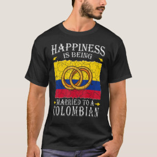 Kolumbien Ehe Kolumbianisches Erbe Verheiratete Fl T-Shirt