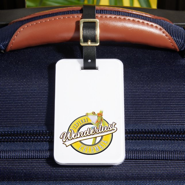 Kolumbien erforschen Wunderland Gepäckanhänger (Vorderseite Insitu 2)