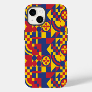 Kolumbien Flag farbenfrohe Muster iPhone 14 Hülle